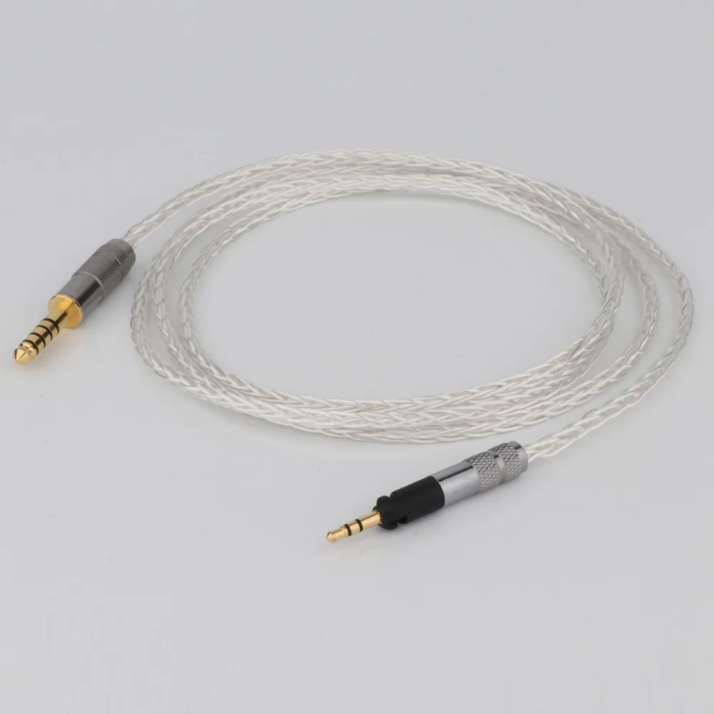 Preffair Stecker auf Stecker, symmetrisches 8-adriges OCC-versilbertes Kopfhörerkabel für HD598 HD559 hd569 hd579 hd599 hd558 hd518 – Detail 1