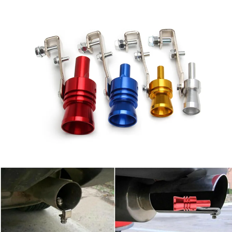

Brand New Universal Simulator Whistler Exhaust Fake Turbo Whistle Pipe Sound Muffler Blow Off Car Styling Tunning Red S/M/L/XL