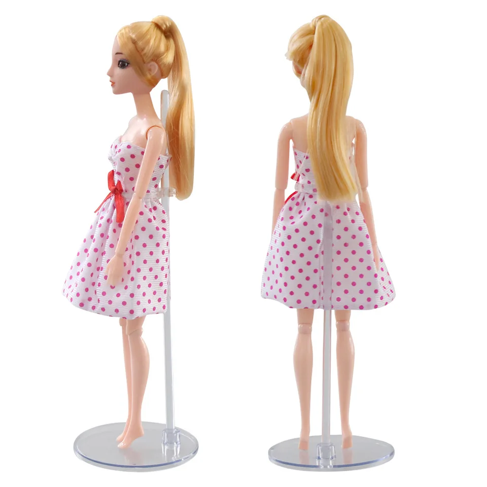BieFuSin – Pack De 10 Soportes Transparentes Para Muñecas De 11 A 13 Pulgadas, Ajustables En Altura, Base De 10 Cm, Para Barbie Y Figuras De Acción