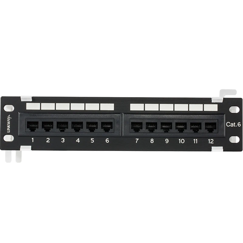 Imagem -03 - Linkwylan-rede Patch Panel Montagem em Rack com Rj45 Soquete 8p8c 10 12 Portas Cat6 1u Montagem em Rack Montagem na Parede 10