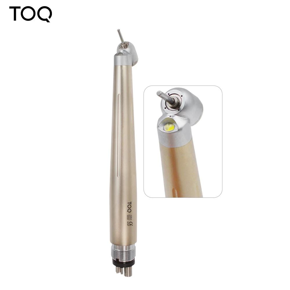 Dental 45 Degree Anti Retraction Surgical LED High Speed Handpiece Air Turbine Led