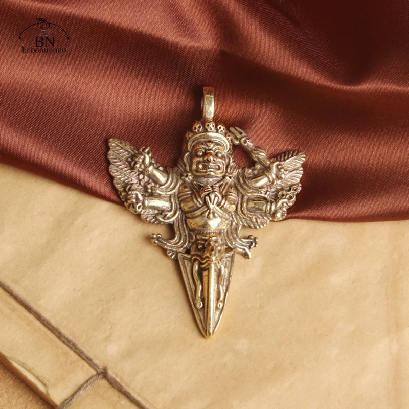 النحاس Vajra-Yakst مدقة Vajra التماثيل الحبل السحر البوذية التبتية المعلقات النحاس مفتاح السيارة معلقة ديكورات المنزل معلقة #5
