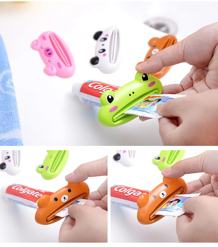 

1Pc Creative Animal Toothpaste Dispenser Tooth Paste Tube Squeezer Toothpaste Rolling Holder For Home Bathroom 4Animals Dropship