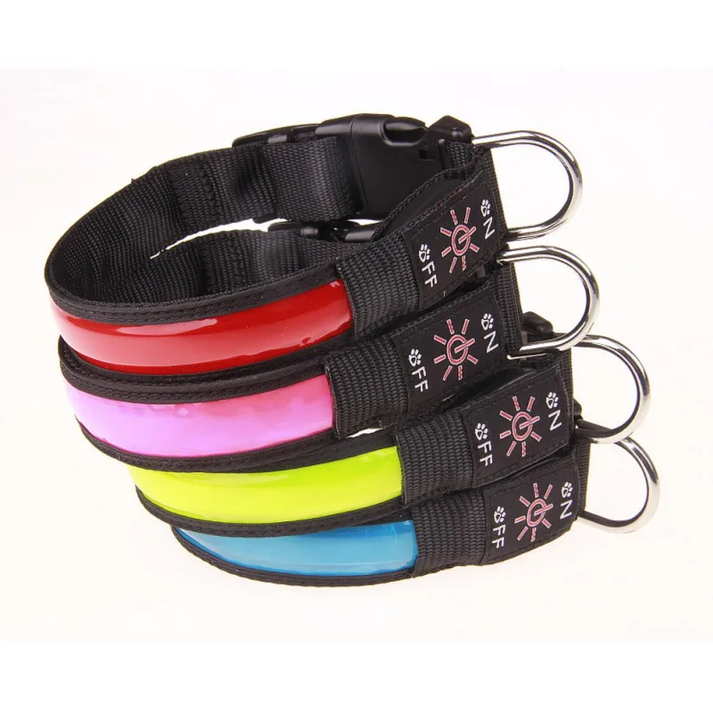 Pet USB Charging LED Anti-lost Luminous Collar 61-64cm Pet Dog Collar Night Dog Collars Glowing Luminous Dog accessories