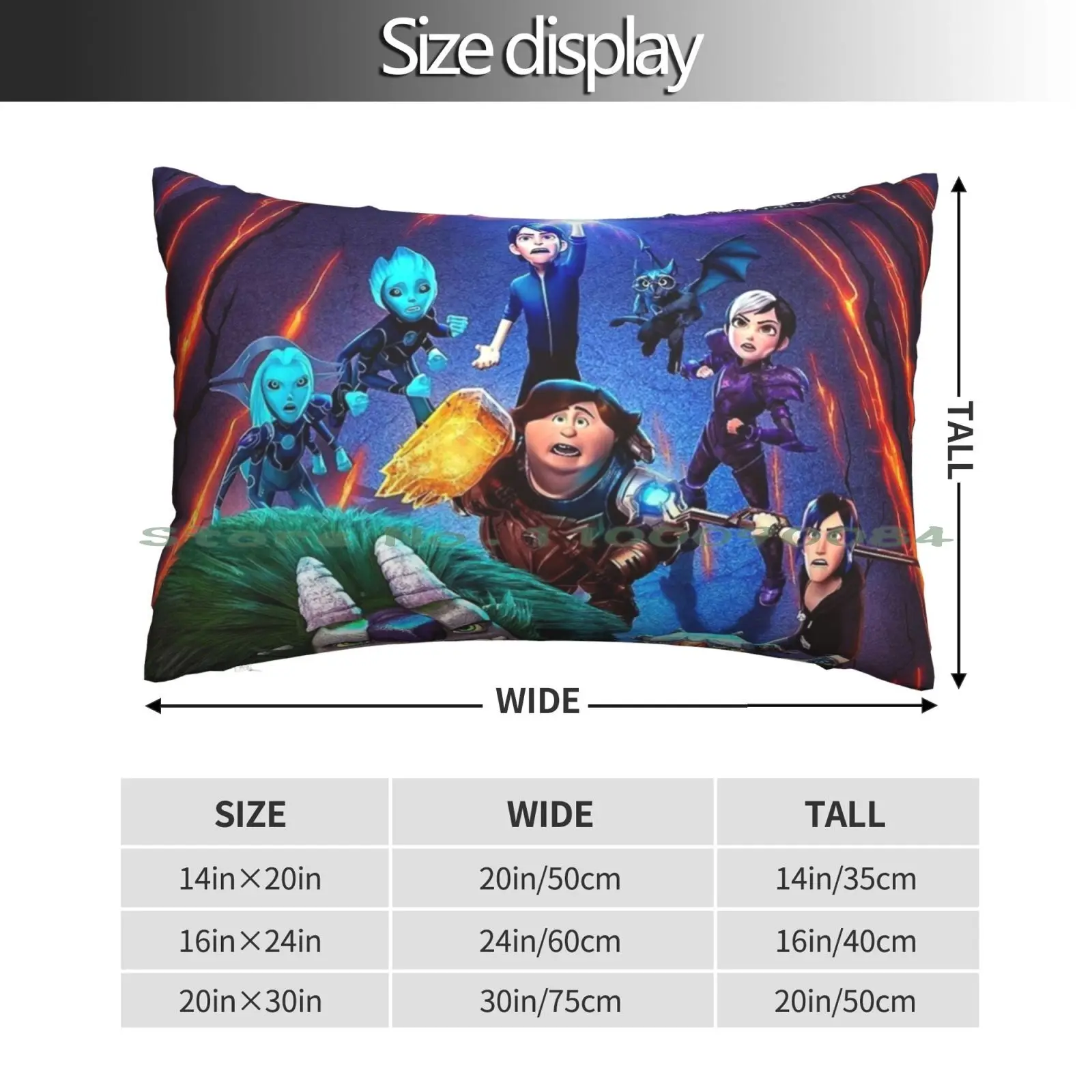 Trollhunters Rise Of The Titans Pillow Case 20x30 50*75 Sofa Bedroom Shiba Inu Shiba Brand Shiba Art Shiba Creator The Cute