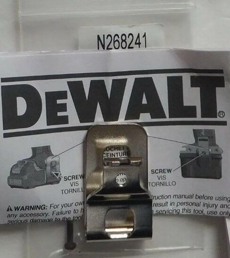 DeWALT Belt Hook For N086039 N268241 N169778 DCD790D2 DCF887B DCF880HB DCF885B DCF895D2 DCF880L2 DCF886M2 DCD771 DCD791 DCF883