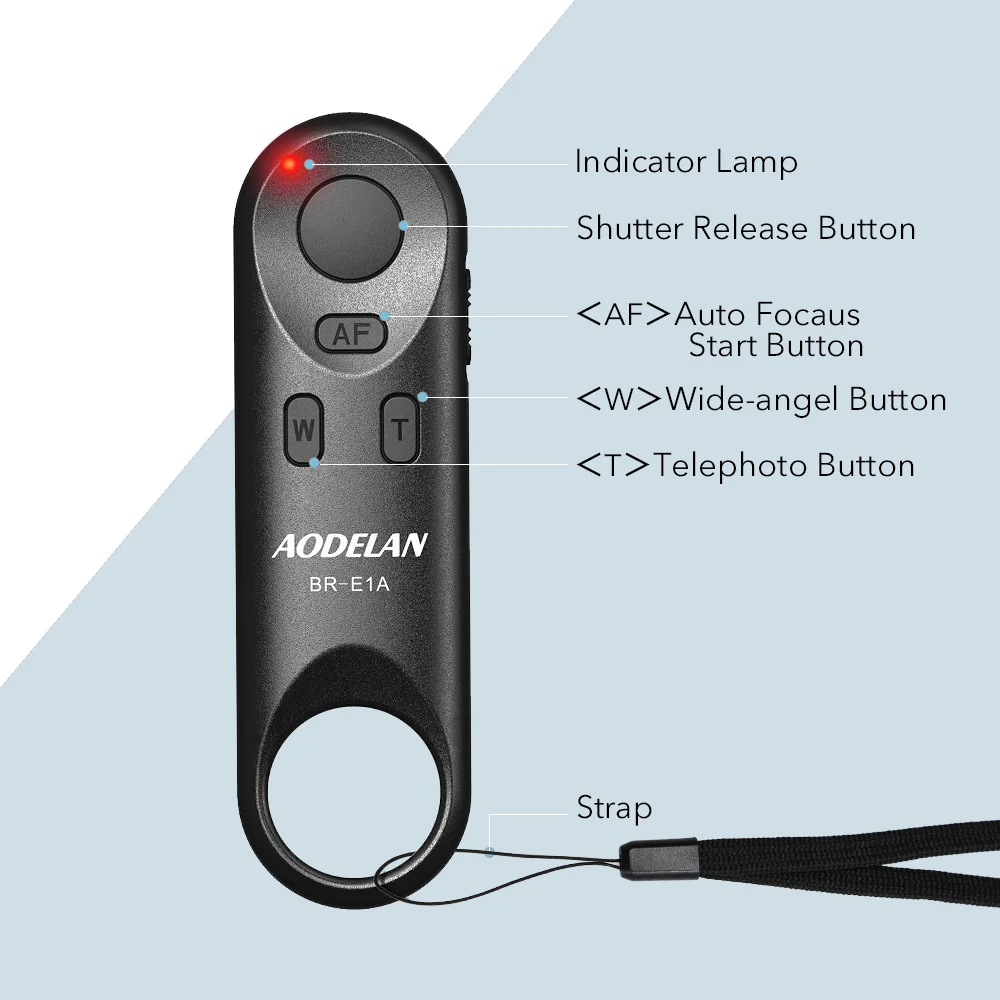 BR-E1 Wireless Remote Control Shutter Release for Canon EOS R5II R50 R8 R6II RP 850D 6DII 90D 77D 800D 200DII M200 M50II G7XIII