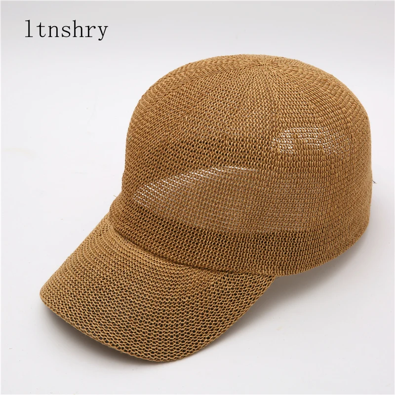 Chapeau de Paille pour Femme, Casquette de Baseball, Réglable, Couleur Unie, Anti-UV, Protection Solaire, Décontracté, pour l\'Extérieur, Nouvelle