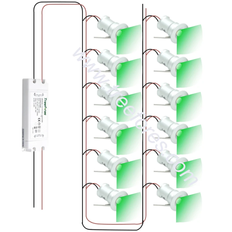 Imagem -02 - Magro da Luz do Ponto do Teto de Downlight D15 mm para a Parede Exterior da Escada Lâmpada Conduzida Mais Ip67 Mini Transformador de Energia Ip65 1w 12vdc Mini ce