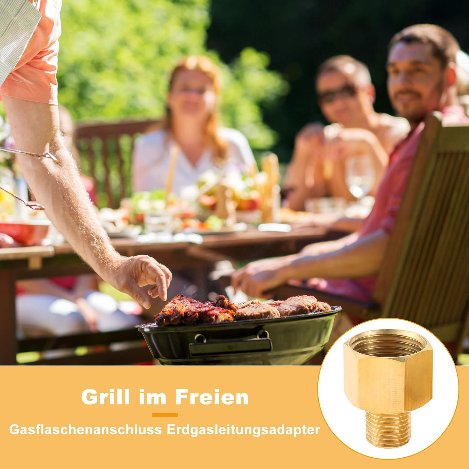 Messing 1/2 "R X 1/4" Linker LPG Gasadapter Kupfer Für Gasherd Praktisch 1PC