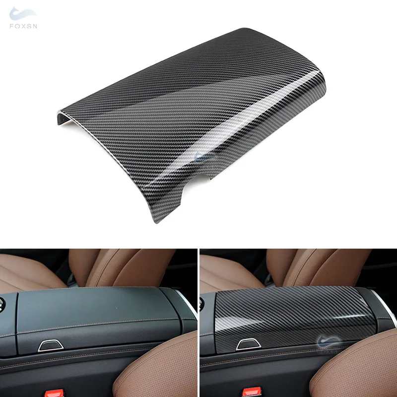 

Car Styling ABS Carbon Texture Center Console Armrest Box Protection Cover For Mercedes Benz S Class W222 2014 - 2017 2018 2019