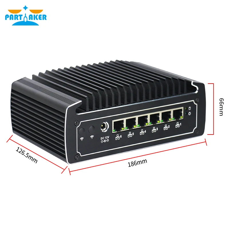 Imagem -04 - Participante-mini pc Intel i5 8250u Quad Core Fanless 3867u com Lan 6x1000m i7 8550u Firewall Pfsense