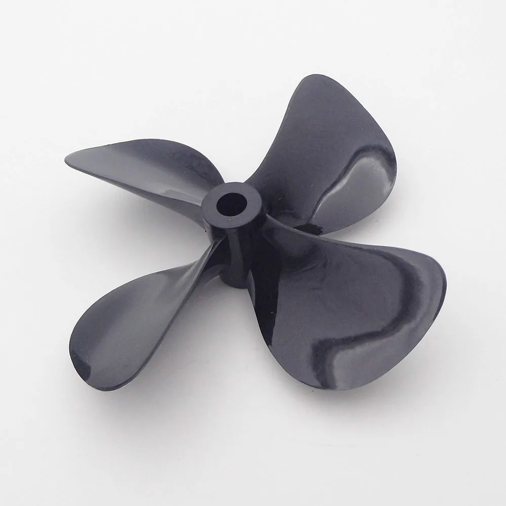 RC Boat Propeller 5mm 4-Blades 55mm 60mm 75mm PC LH RH Submerged Prop for RC Boat Tug Bait Fishing Boat Marine ROV Watercreft