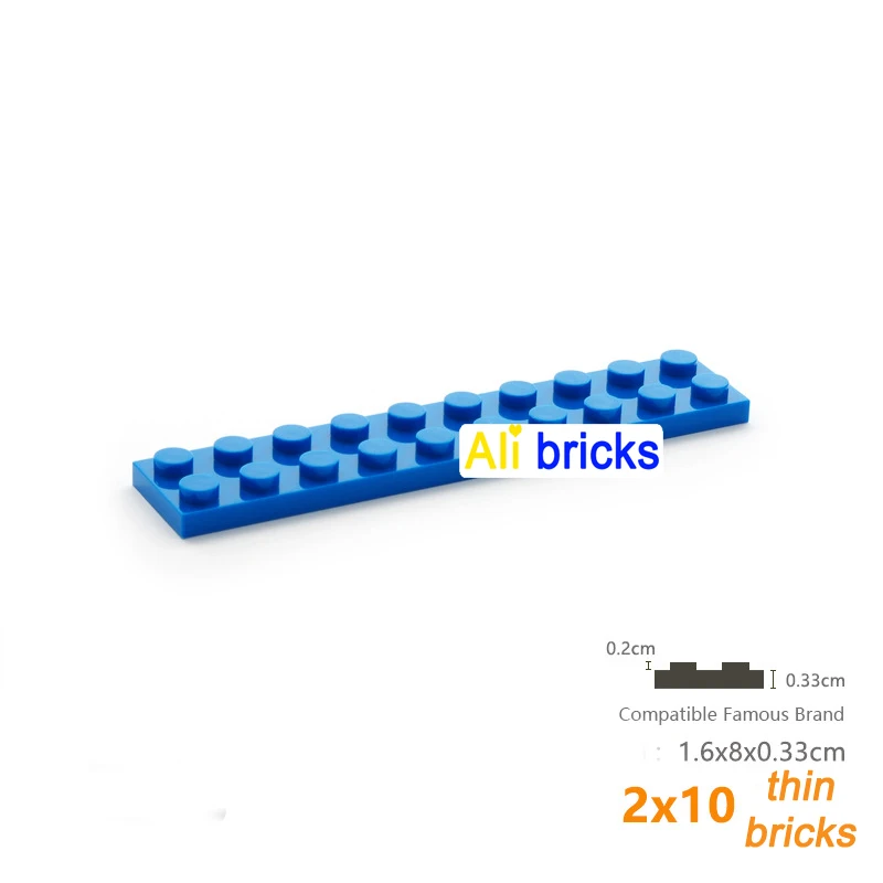 120pcs 2x10 Dots DIY Building Blocks Thin Figures Bricks Educational Size Compatible With 3832 Plastic Toys for Children