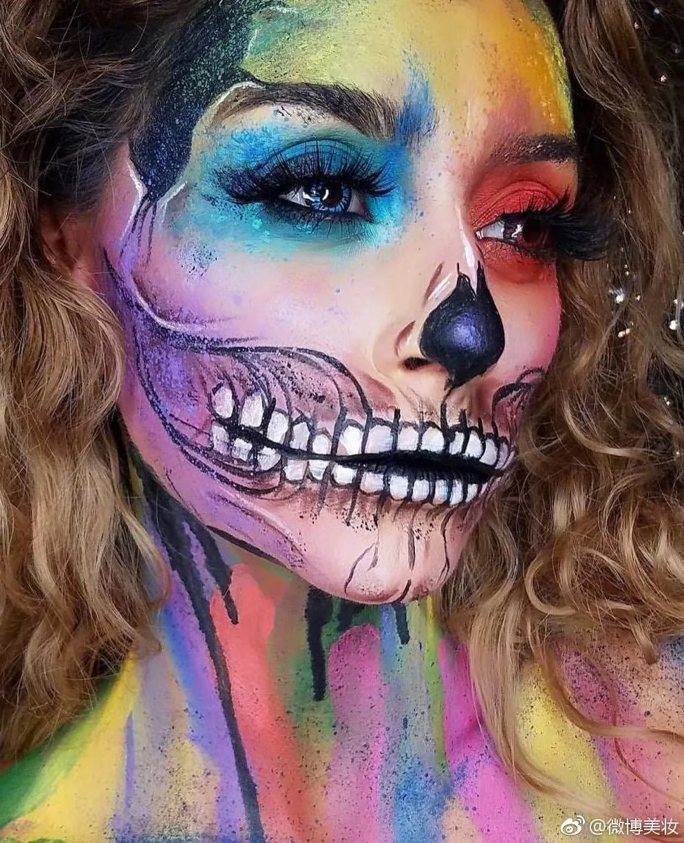 IMAGIC Halloween Face Body Paint Oil Painting Art Make Up Set Tools Party Fancy Dress 12 Flash Tattoo Color+6pcs Make Up