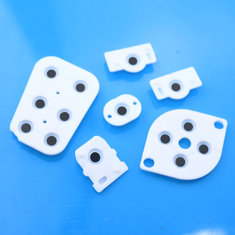 ChengHaoRan-닌텐도 N64 컨트롤러 조이 패드 전도성 고무 버튼 실리콘 패드 교체 수리 부품, 1 세트, 화이트