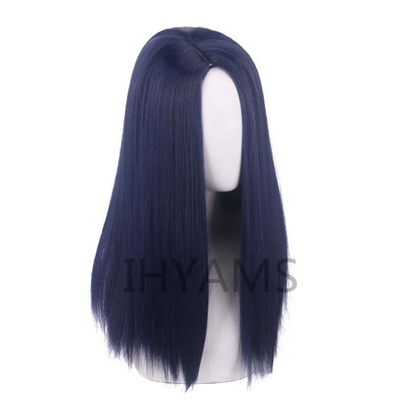 

Game LOL Arcane Caitlyn Cosplay Wig The Sheriff of Piltover 40cm Blue Black Long Straight Heat Resistant Hair Role Play Wig
