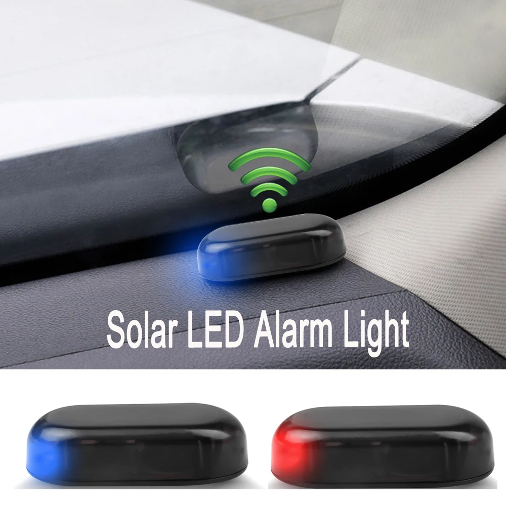 Solar & USB Power Car Security Light Simulated Dummy Alarm  for 12V-36V Car Wireless Warning Anti-Theft Caution Lamp LED Flashin