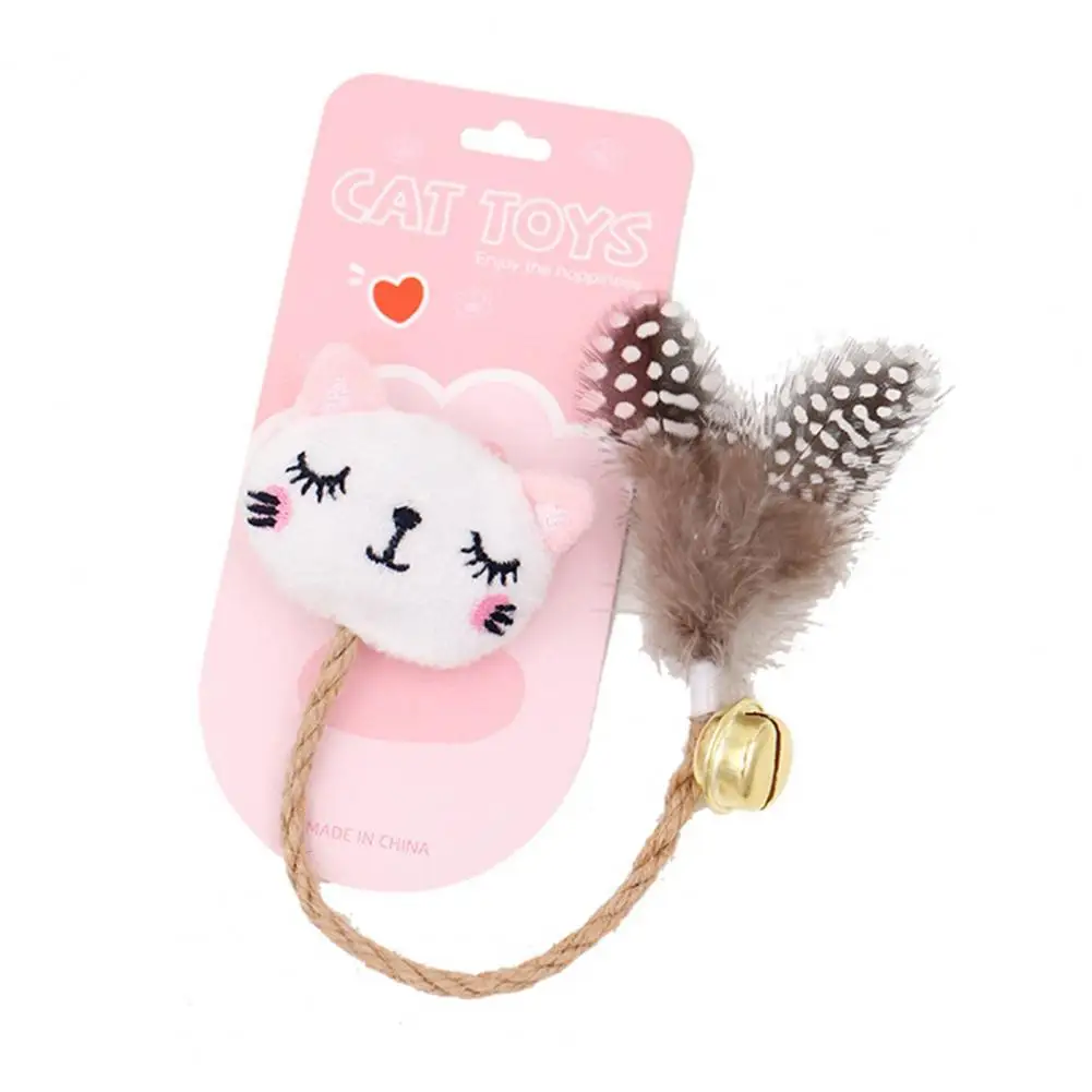 

Adorable Cat Toy Bell Design Appealing Plush Toy Anti-scratch Teeth Cleaning Catnip Toy Linen Rope Cat Catnip Plush Toy for Home
