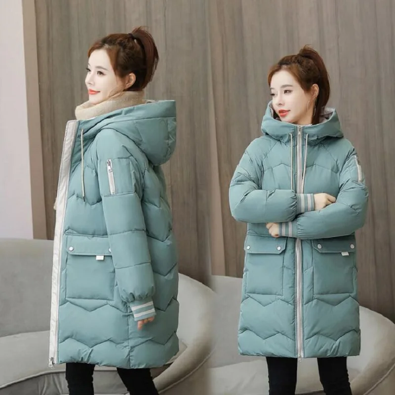 

Nice Winter Jacket Coat Cotton Padded Jacket Plus Size 3XL Down Jackets Female Winter Coat Women's Parkas Hooded Warm Overcoat