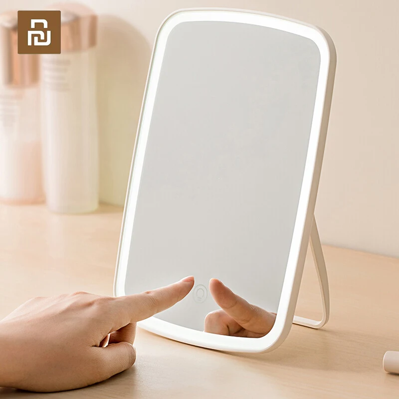 Original Youpin Led Light Mirror Jordan judy Intelligent Makeup Mirrors Portable Rechargeable Desktop Touch-Screen Mirror