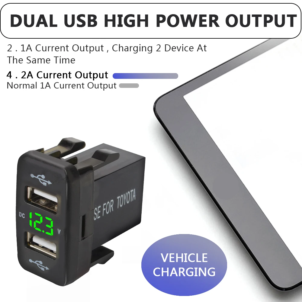 Quick Charge Dual USB QC Car Socket Charger For Mobile Phone 4.2A Dual USB Power Adapter 12-24V