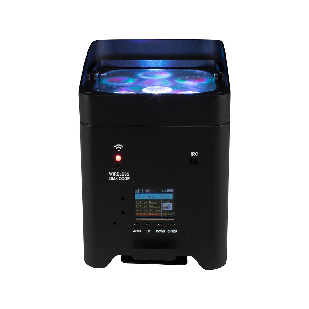 SHEHDS 1 Stück LED 6x18W 6in1 RGBAW+UV Par Licht Batterie Beweglicher Griff für DJ Disco KTV Party Bar Hochzeit Party Konzert