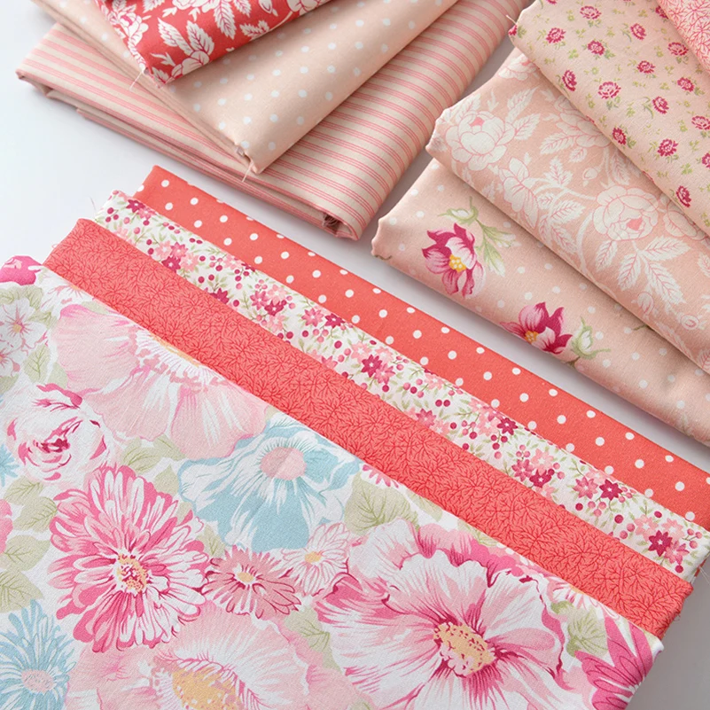 Red Fabric Sewing Clothes Cotton Cloth Bright Red Garden Polka Dot For Tops Dresses By The Meter
