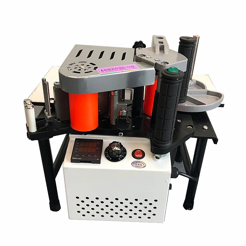 Portable Edge Banding Machine Wood PVC Two-sided Gluing Edge Bander Woodworking Tool 1200W Double Side Gluing