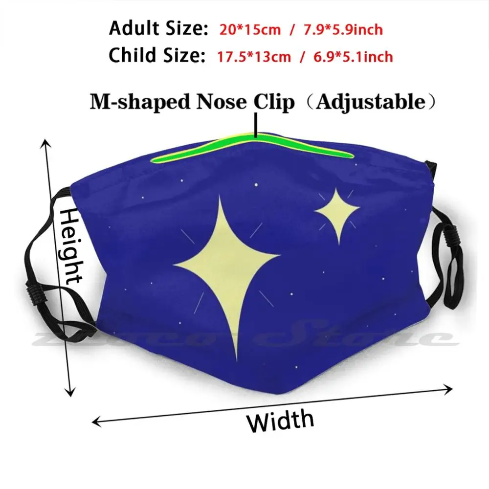 Second Star To The Right Custom Pattern Washable Filter Pm2.5 Adult Kids Mask Second Star To The Right Second Star Right Peter