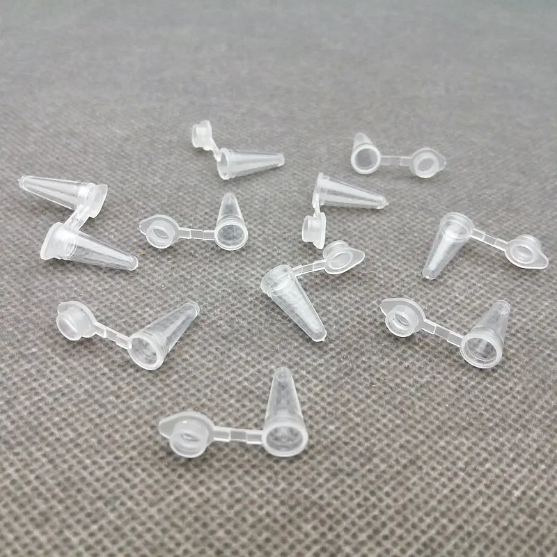 

5000pcs/lot 0.1ml Laboratory Transparent Plastic Centrifuge Tube V-bottom PCR tube with gland lid