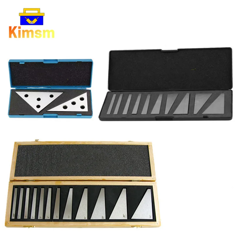 2/10/12 PCS Precision Ground Durable Angle Blocks Set For Lathes Milling Machinist Tools Angle Block Gage Angle Correction Gauge