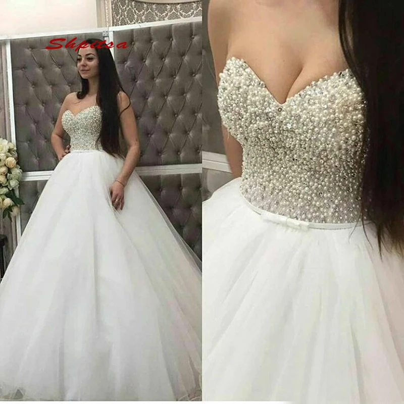 Robe de mariée en Tulle blanc ivoire, grande taille, luxueuse tenue de bal