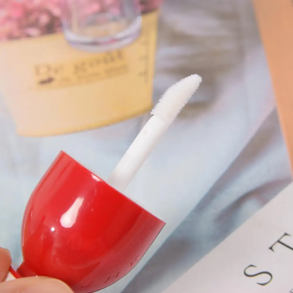 1 Pc bottiglia per bevande rosa a forma di bottiglia vuota lucidalabbra contenitori trasparenti Mini bottiglie ricaricabili per balsamo per labbra con inserti in gomma nuovo