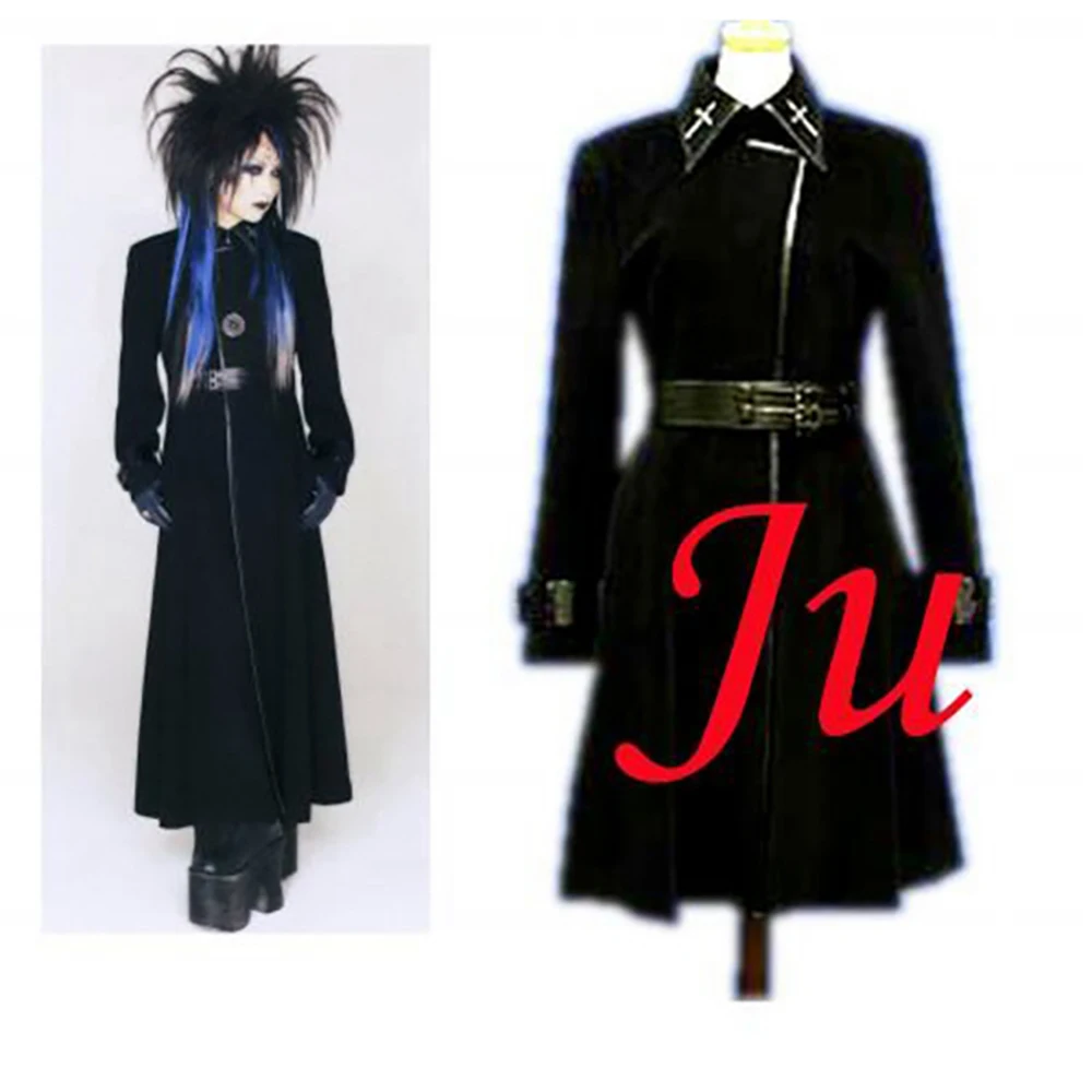 fondcosplay Visual J-rock Balck Wool Coat Gothic Punk Dress Cosplay Costume CD/TV[CK416]