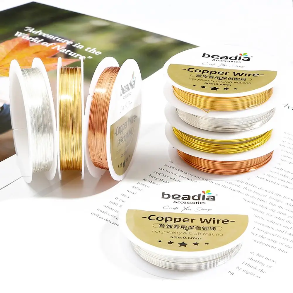 KC Gold/Silver/Copper Beading Wire for Craft Making