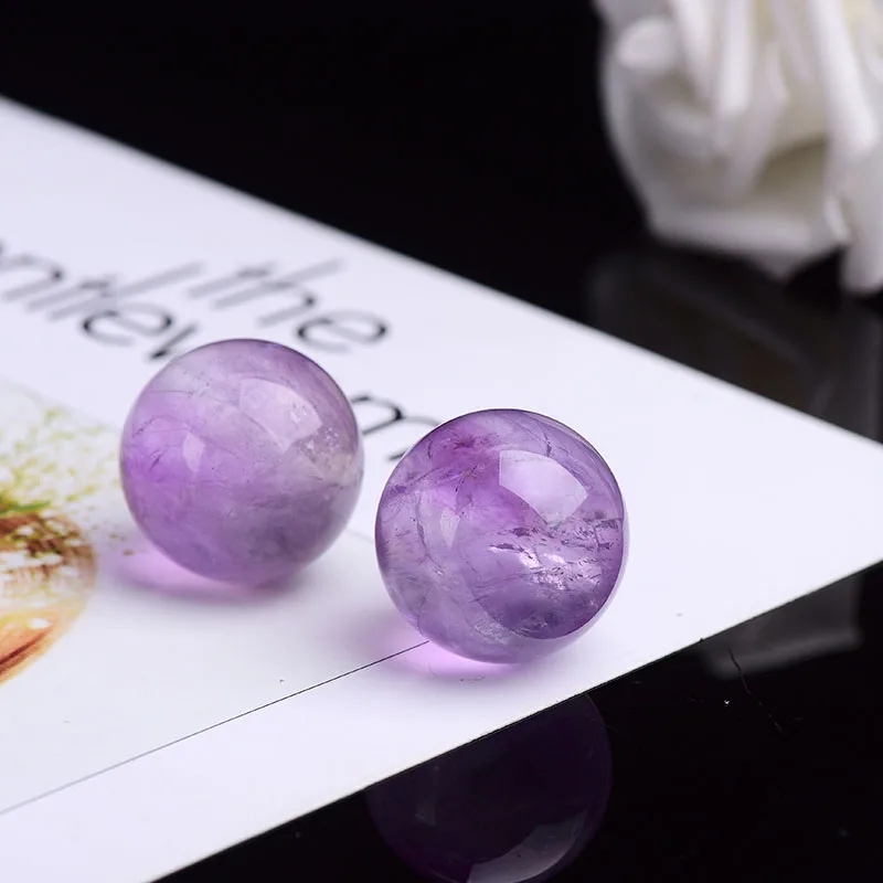 100%Natural Amethyst Fashion Simple High Quality Handicraft  Lucky polishing Amethyst Ball Family Decoration Gift