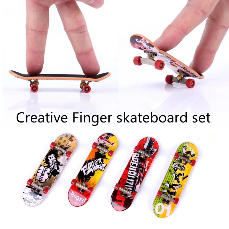 DIY Assembly Mini Finger Skateboard Deck Truck Skate Park Board Boy Kids Children Present