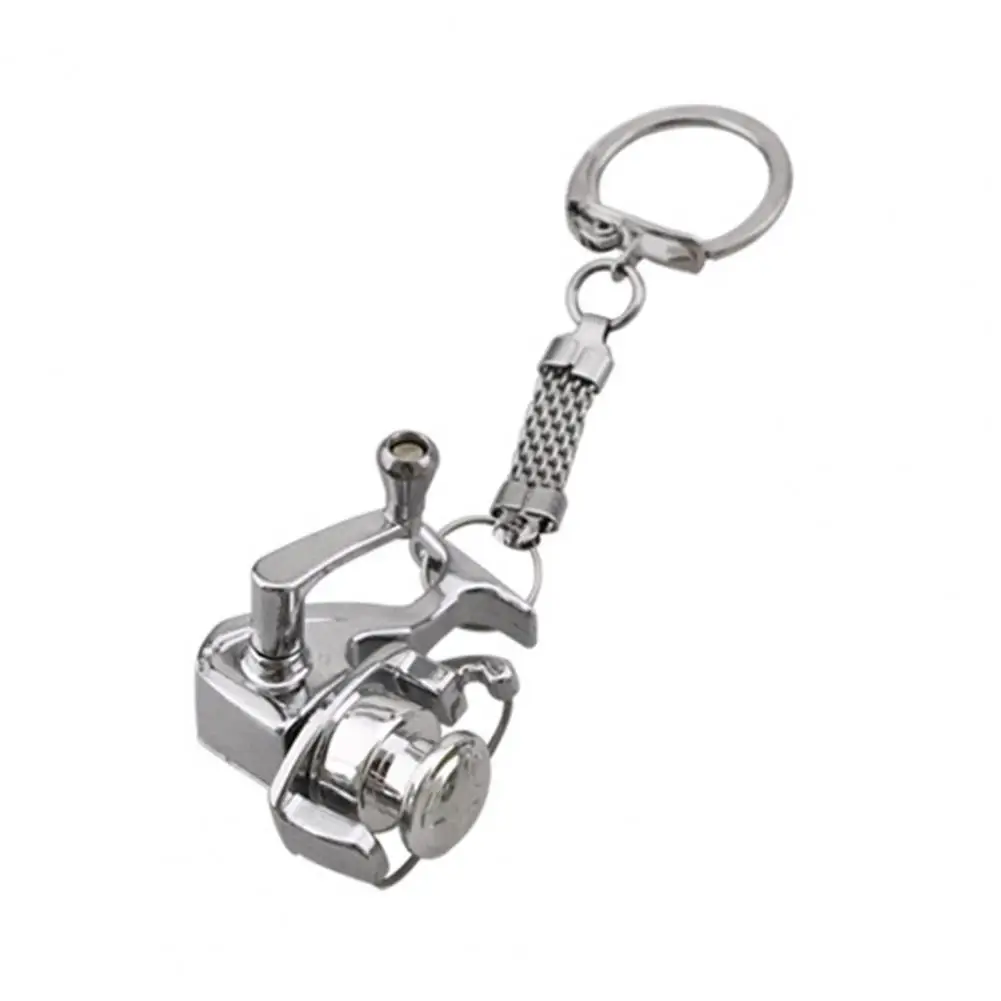 50% Hot Sale Alloy Reel Drum Pendant Keychain Key Ring Mini Miniature Sea Fishing Tackle рыбалка Fish wheel keychain