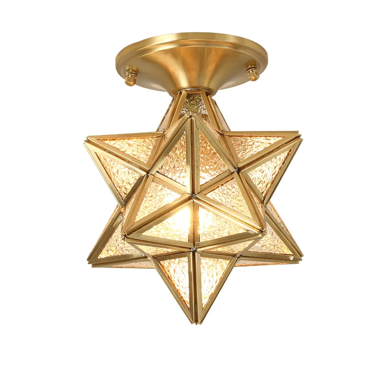 

American Creative Corridor Entrance Ceiling Lights European Aisle Hall Balcony Cloakroom All Copper Kitchen Ceiling Lamp