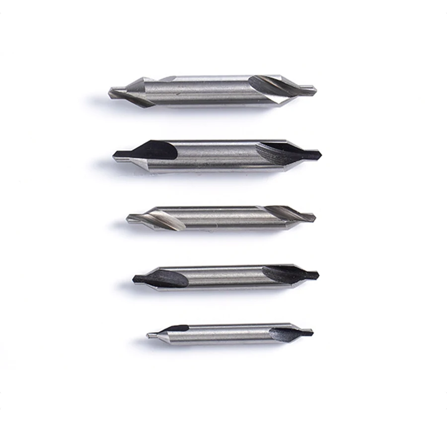 Titan-plated cobalt-containing high-speed steel A-type center drill centering drill Spiral flute stainless steel centering drill