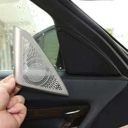 For BMW 7 Series F01 F02 F03 F04 2009-2014 Aluminum Alloy Car Door Tweeter Audio Speaker Cover Decorate Sticker Car Accessories