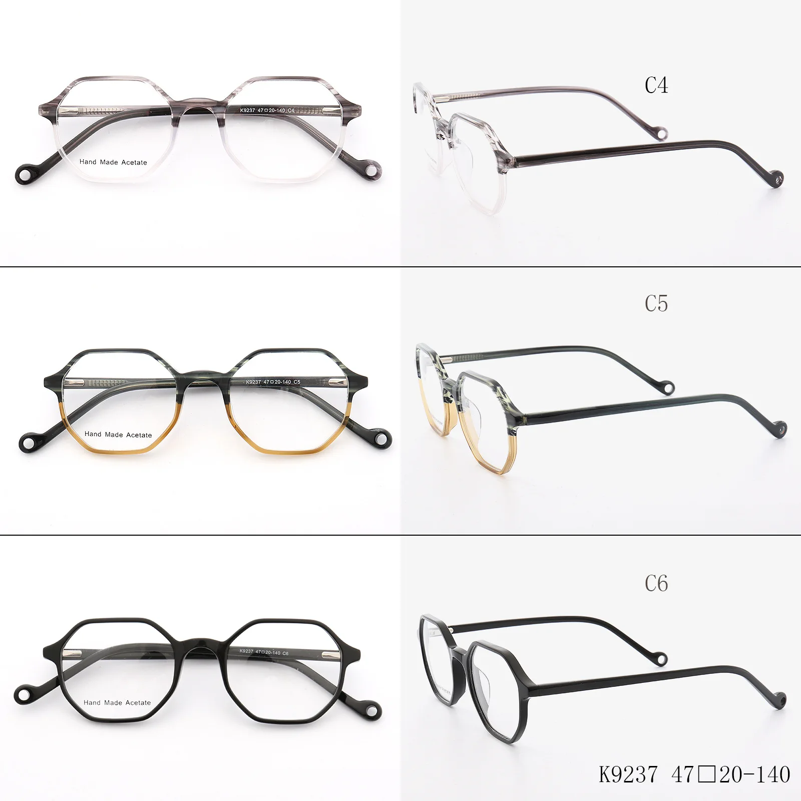 Mode Polygon Platte Spektakel Rahmen Computer Brille Anti-BlueRay Spiegel