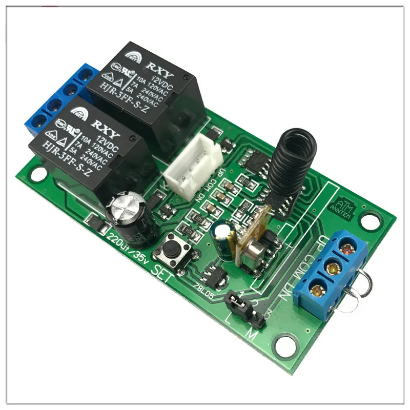 ANDDEAR-YJ9 universele 433 mhz draadloze astandsbediening schakelaar 9 v to12v dc motor controlador vooruit achteruit switchs