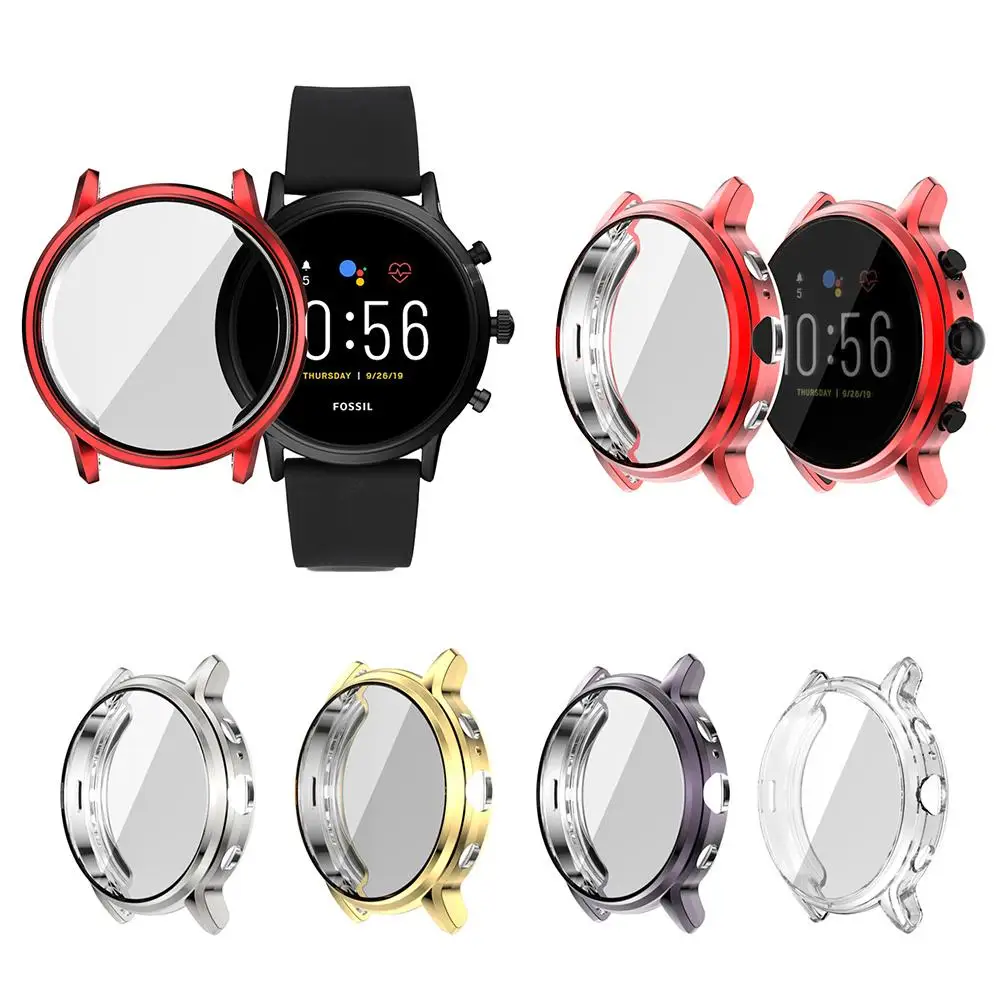 

HOT SALE!!! Smarted Watch Full Coverage Protection Cover Case TPU Plating Watch Cover Suitable for Fossils Gen 5 Carlyle HR