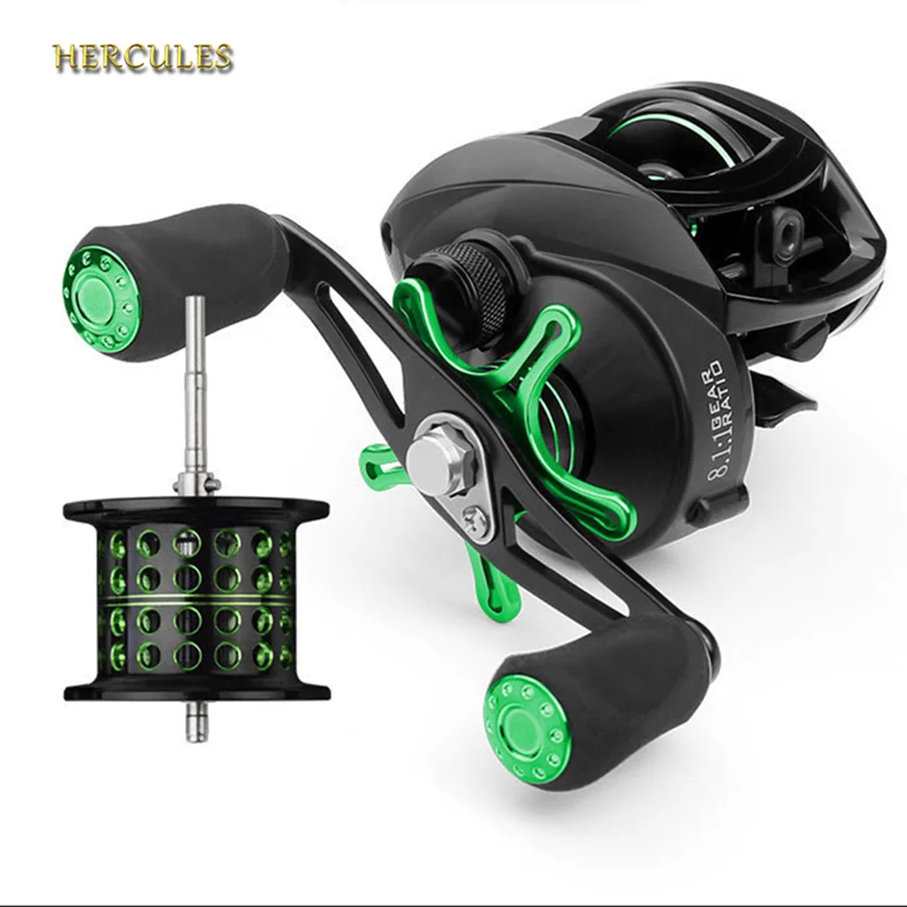 

Hercules Baitcast Reel Fishing Reel 12+1 BBs 8.1:1 High Speed 8KG Max Drag Reinforced Reel Dual Brake System Carp Fishing