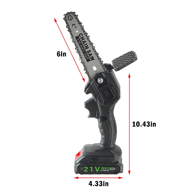 

1200W Mini Electric Saw Chain Woodworking Pruning One-handed Garden Tool Power Tools for Makita 21V Battery 6 Inch