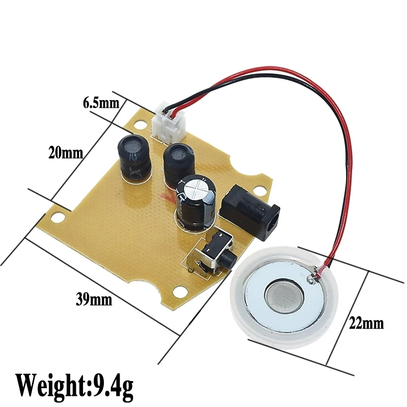 20mm 113KHz Ultrasonic Humidifier Mist Maker USB Ceramic Atomizer Transducer Humidified Plate Accessories + PCB Module D20mm