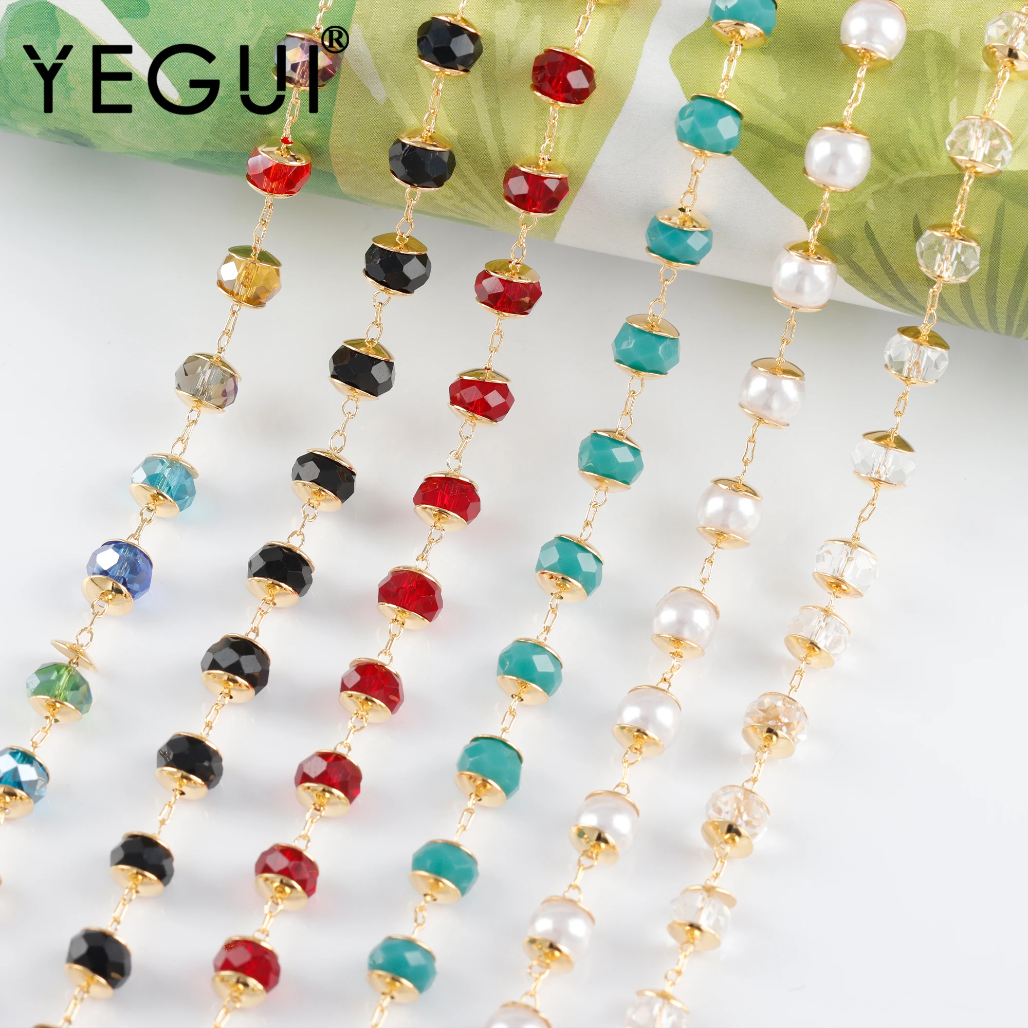 

YEGUI C261,diy chain,jewelry finding,18k gold plated,copper metal,natural stone,diy bracelet necklace,jewelry making,1m/lot