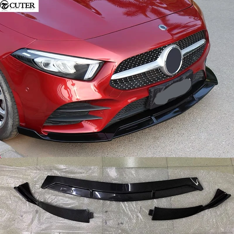 

W177 A200 A250 A45 Carbon Fiber Front Bumper Lip Spoiler for Mercedes-benz W177 A45 A260 Car Body Kit 2021